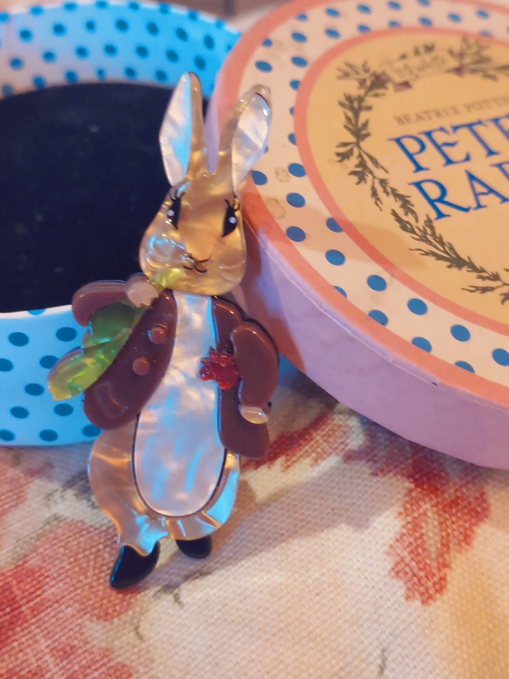 Erstwilder BENJAMIN BUNNY Brooch From  BEATRIX POTTER  Peter Rabbit Collection.